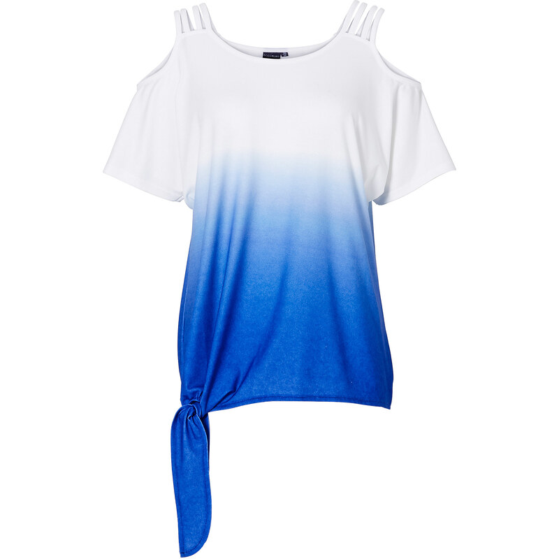 BODYFLIRT Shirt kurzer Arm in blau (Rundhals) für Damen von bonprix