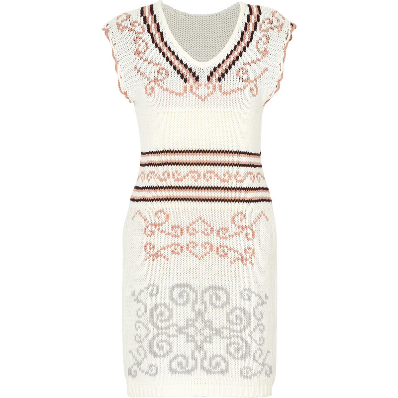 RAINBOW Strickkleid/Sommerkleid in weiß von bonprix