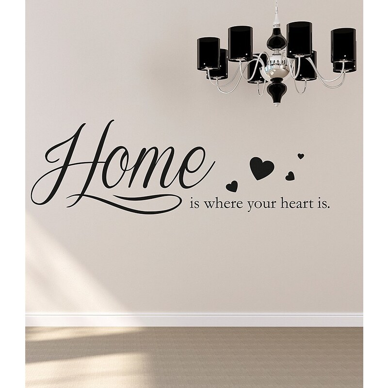 Wandtattoo »Home is where your heart is«