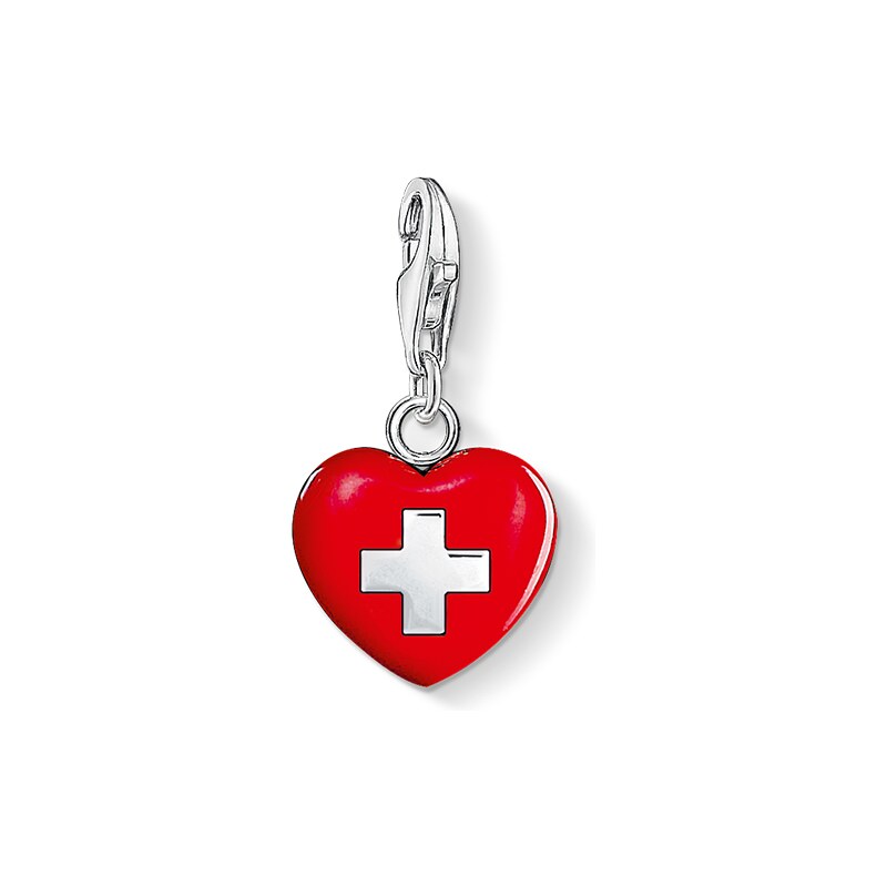 Thomas Sabo Charm-Anhänger Herz Schweiz rot 0894-007-10