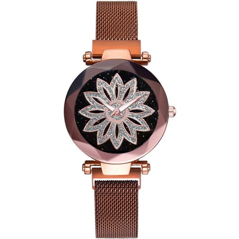 IZMAEL Magnetische Uhr Ornamento - Rosa/Golden KP5082