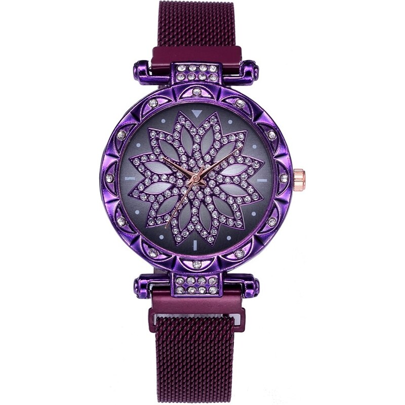 IZMAEL Magnetische Uhr Tinsel - Violett KP5085
