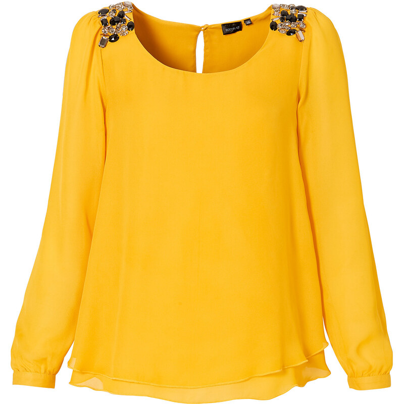 BODYFLIRT Chiffon-Bluse in gelb von bonprix