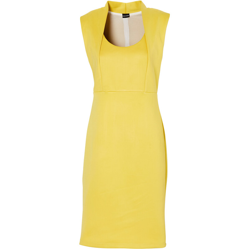 BODYFLIRT Shirtkleid/Sommerkleid ohne Ärmel in gelb (Rundhals) von bonprix