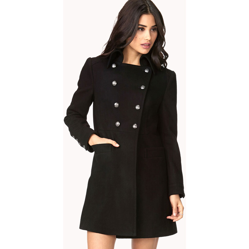Forever 21 Sleek Double-Breasted Trench Coat