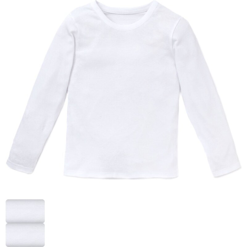 Marks and Spencer 2er-Pack langärmelige Unterhemden aus reiner Baumwolle (1–16 Jahre)