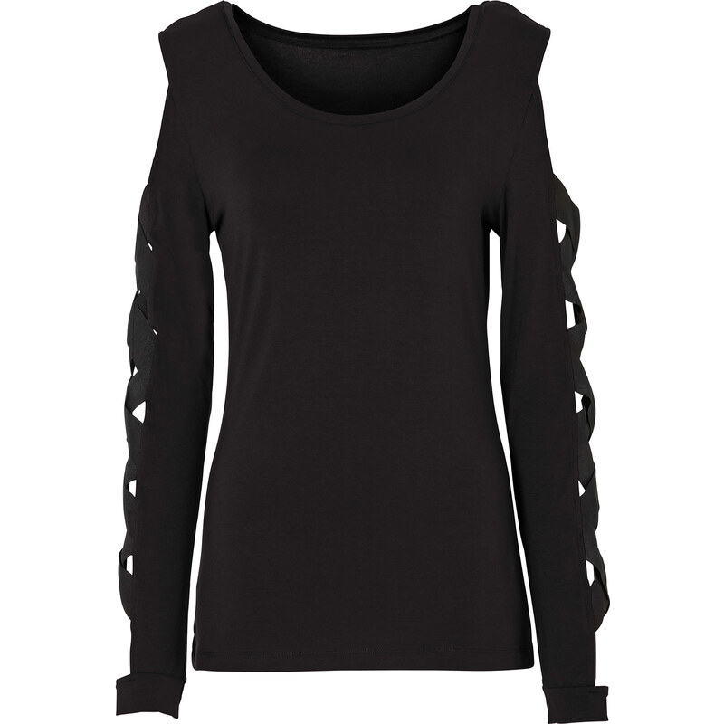 BODYFLIRT Shirt in schwarz (Rundhals) für Damen von bonprix