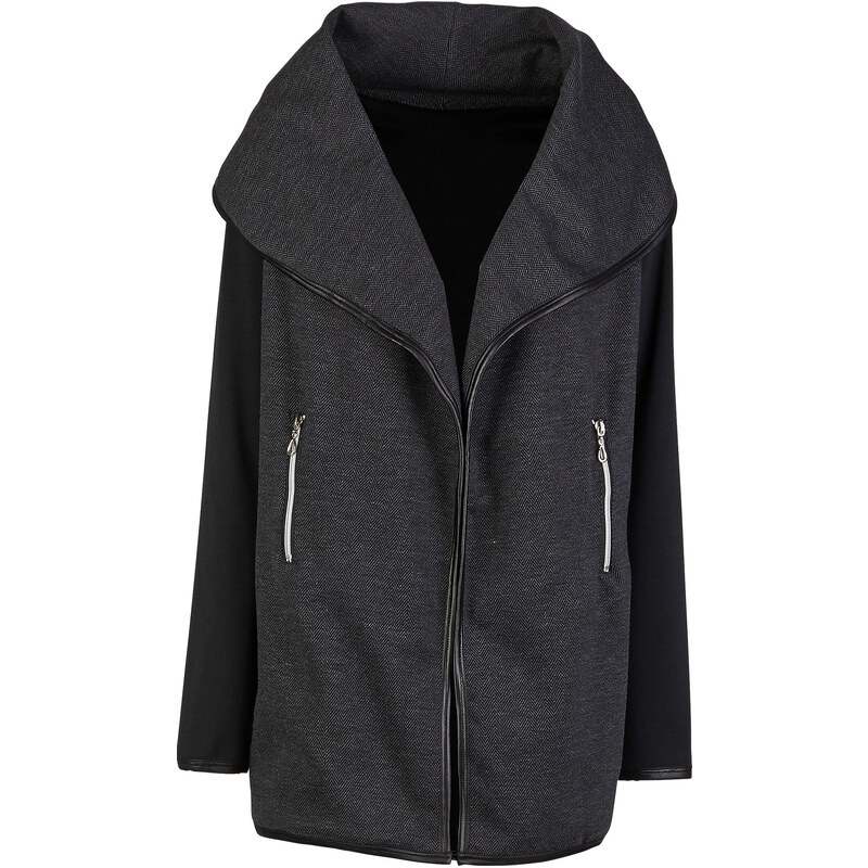 RAINBOW Jacke langarm in schwarz (V-Ausschnitt) für Damen von bonprix