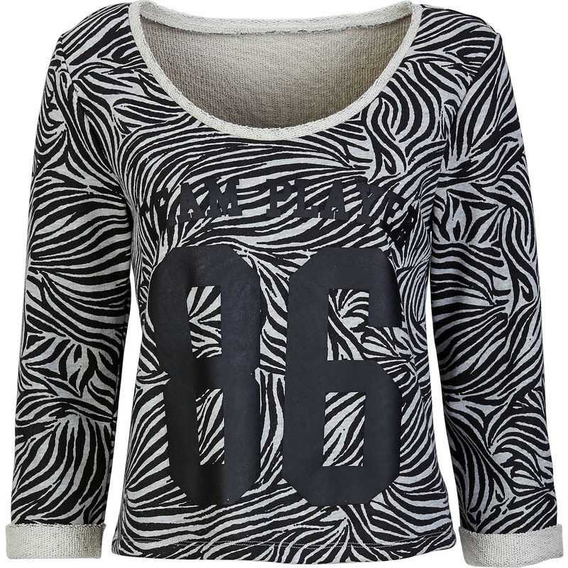 RAINBOW Boxy-Sweatshirt in grau für Damen von bonprix