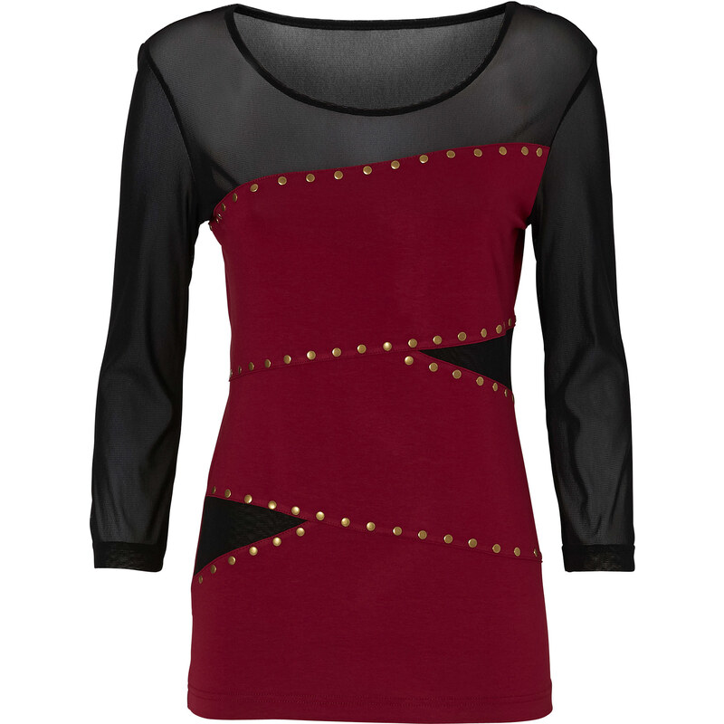 BODYFLIRT boutique Shirt 3/4 Arm in rot für Damen von bonprix