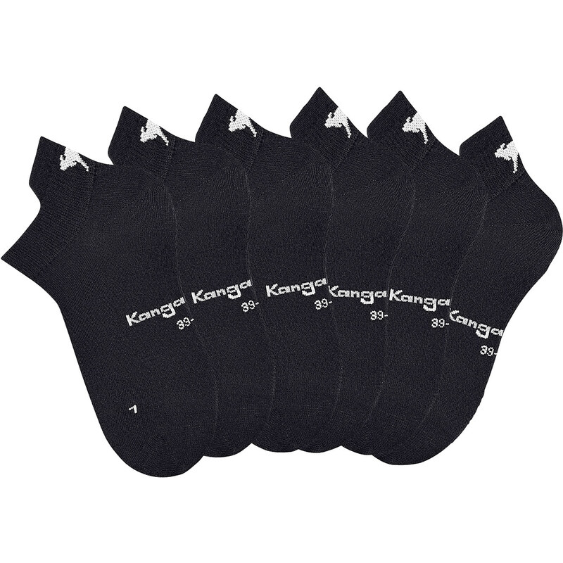 KangaROOS Sneakersocken (6er-Pack) in schwarz für Damen von bonprix