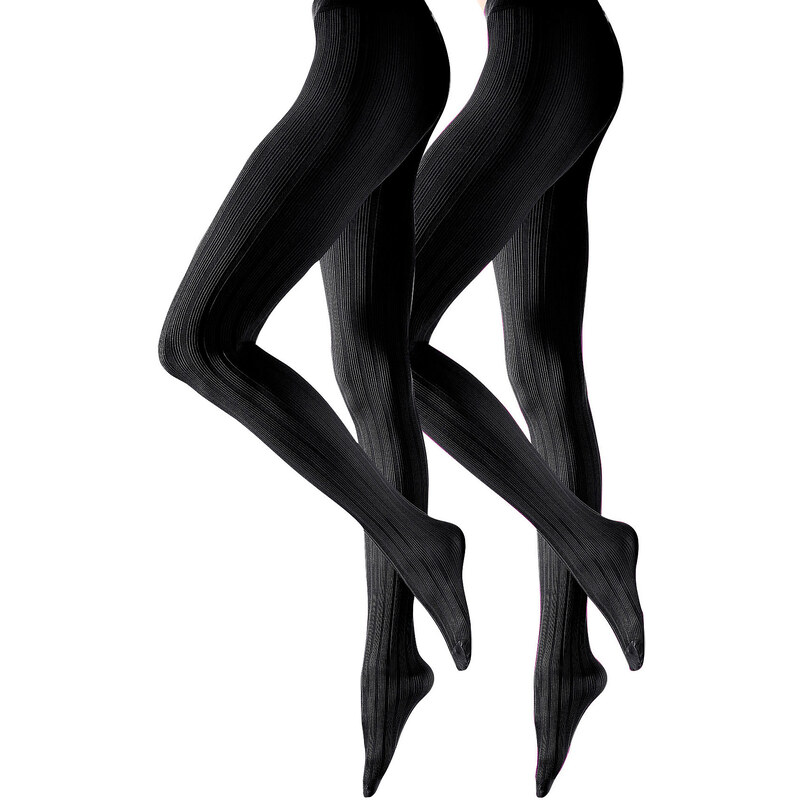 Lascana Damenstrumpfhosen (2er-Pack) in schwarz für Damen von bonprix