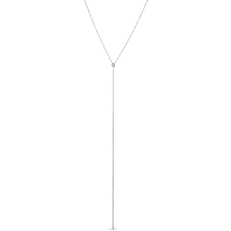 Halskette mit Diamanten Lünette in Weißgold KLENOTA K0671012