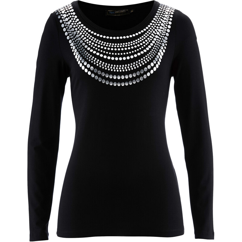 bpc selection Shirt figurbetont in schwarz (Rundhals) für Damen von bonprix