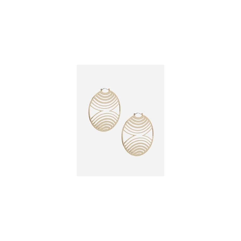 ASOS - Runde Ohrringe mit Mustereinsatz - Gold
