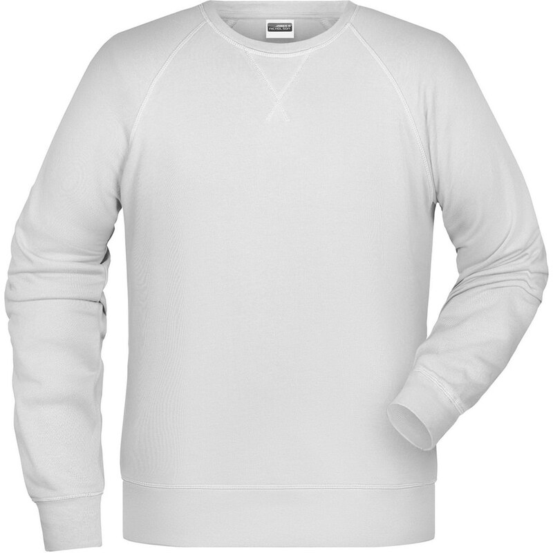 James & Nicholson Herren Sweatshirt ohne Kapuze aus Bio-Baumwolle 8022