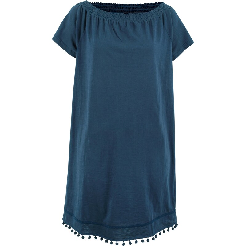 Jersey-Carmen-Kleid blau Damen bonprix
