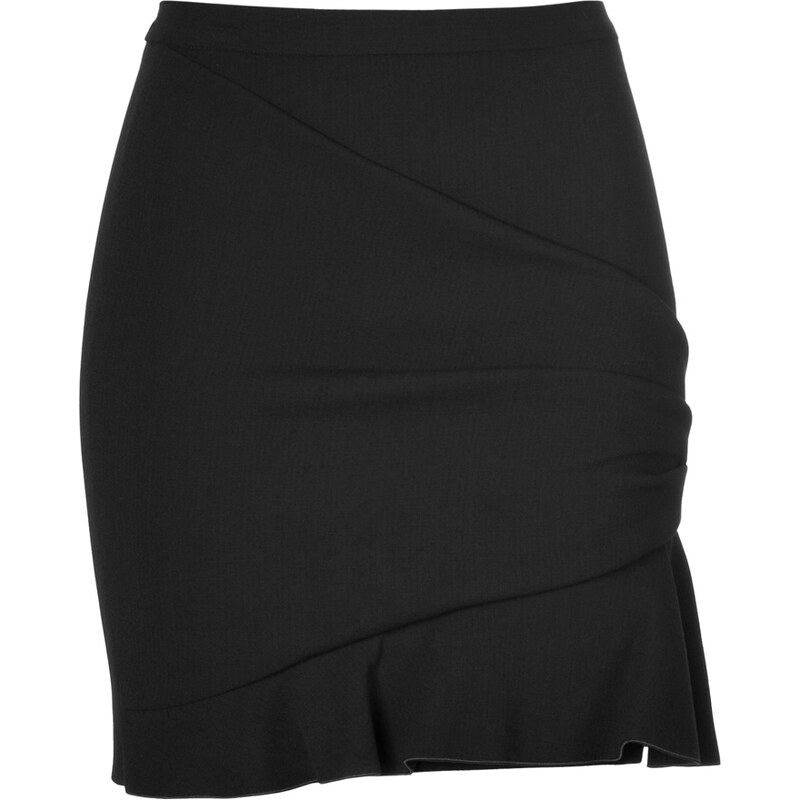Emilio Pucci Wool Blend Ruffle Hem Skirt