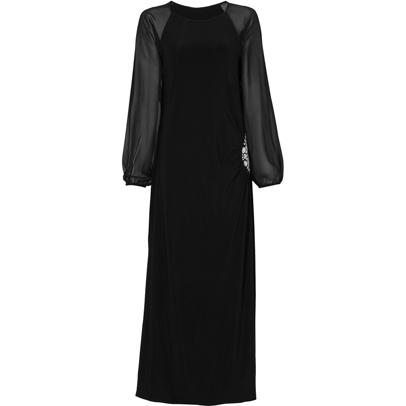 BODYFLIRT boutique Kleid langarm in schwarz von bonprix