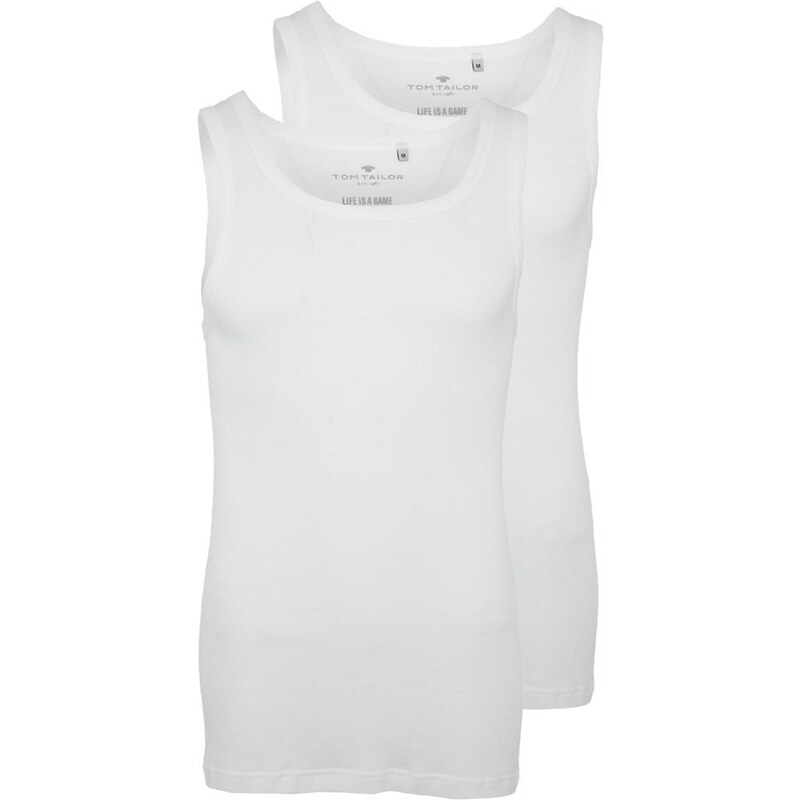 TOM TAILOR GARRON 2 PACK Unterhemd / Shirt white