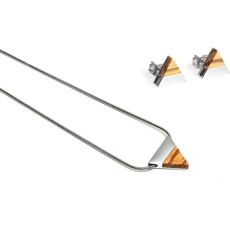 BeWooden Earrings & Necklace Lini Set
