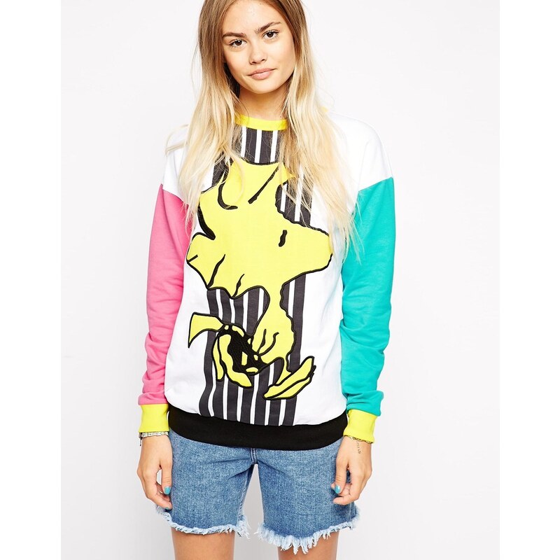 ASOS - Sweatshirt mit Woodstock-Applikation - Mehrfarbig