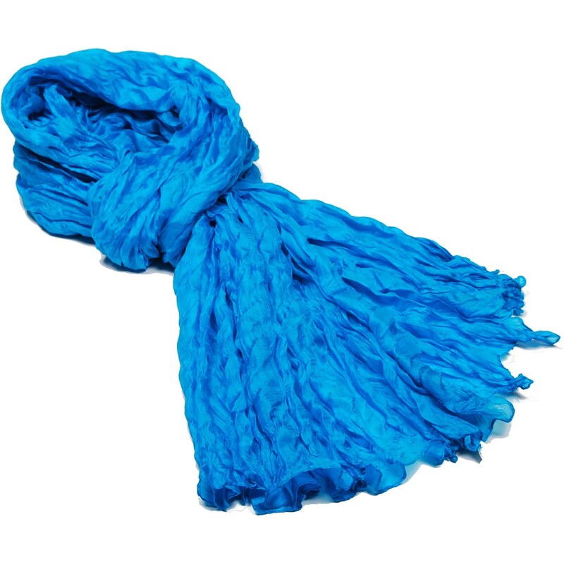 Pranita Seiden-Knitterschal in hellerem Blau