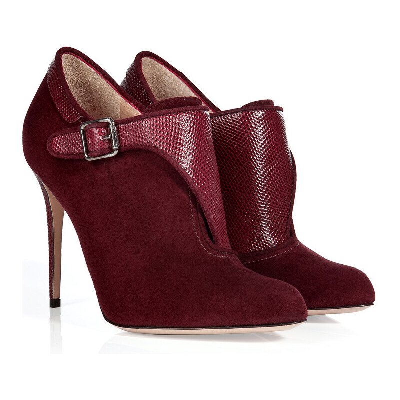 Paul Andrew Monaco Leather and Suede Booties