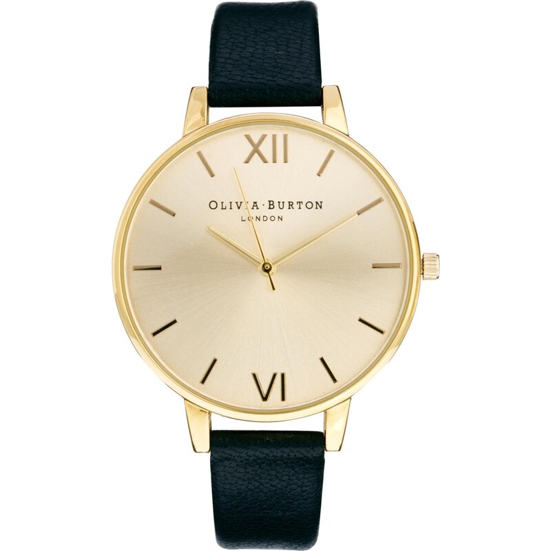 Olivia Burton - OB13BD06 - Schwarze Armbanduhr mit großem Zifferblatt - Schwarz