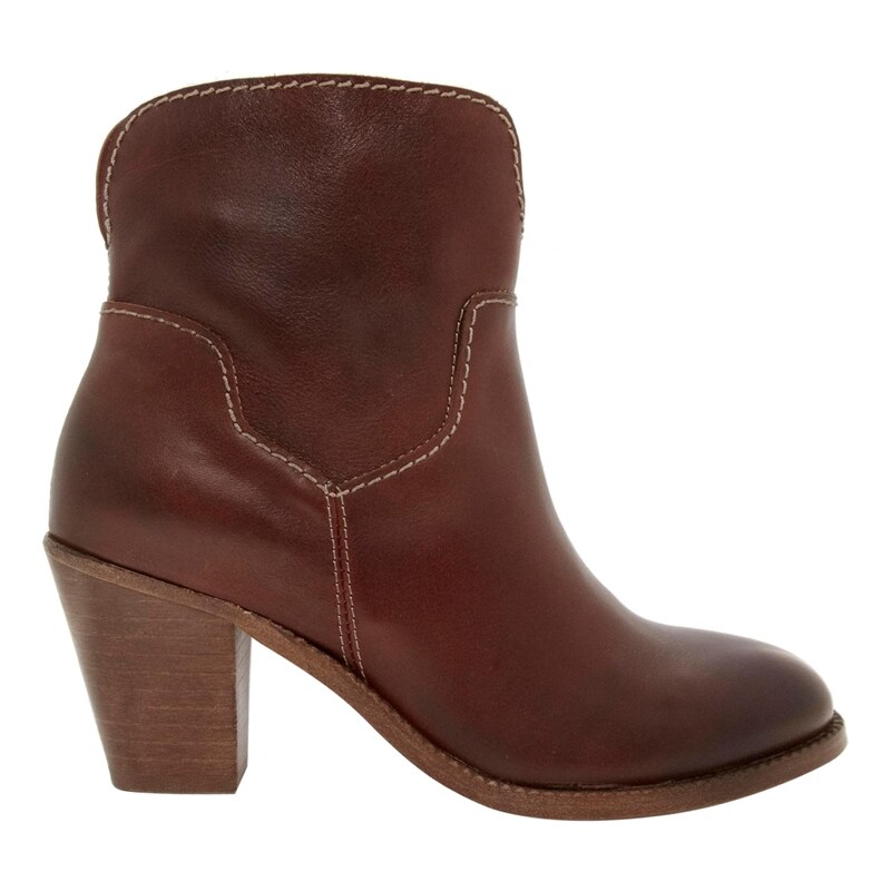 H By Hudson Brock Cognac Heeled Ankle Boots