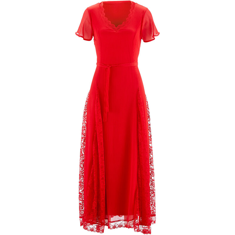 bpc selection Spitzenkleid/Sommerkleid kurzer Arm in rot von bonprix