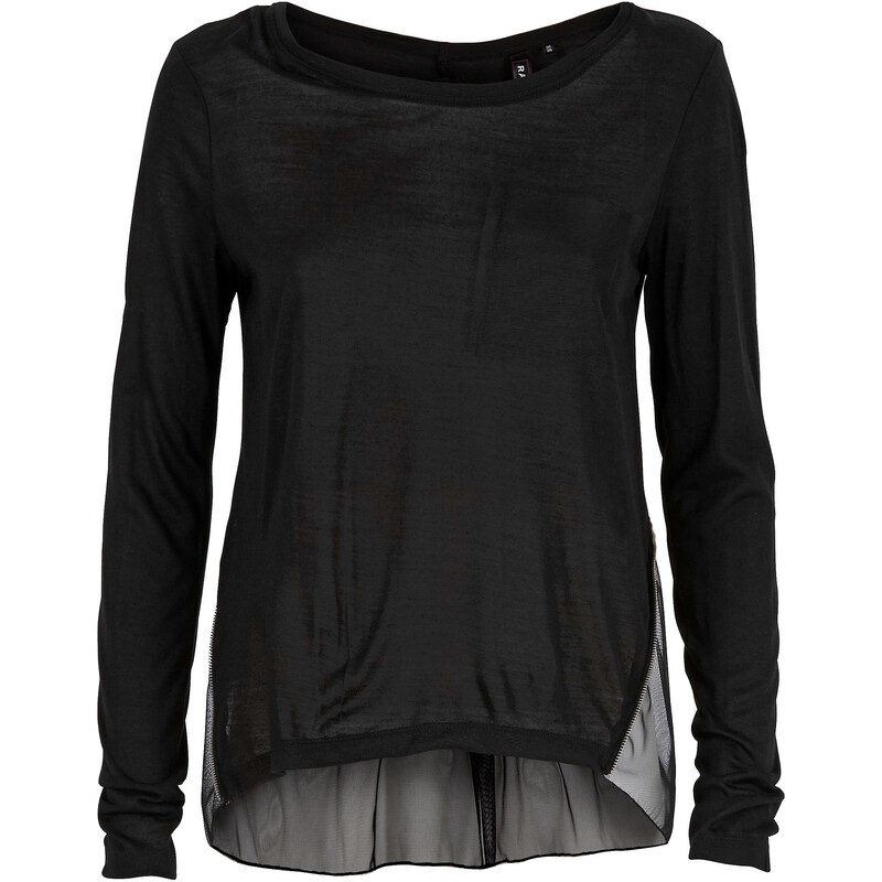 RAINBOW Pullover langarm in schwarz (Rundhals) für Damen von bonprix