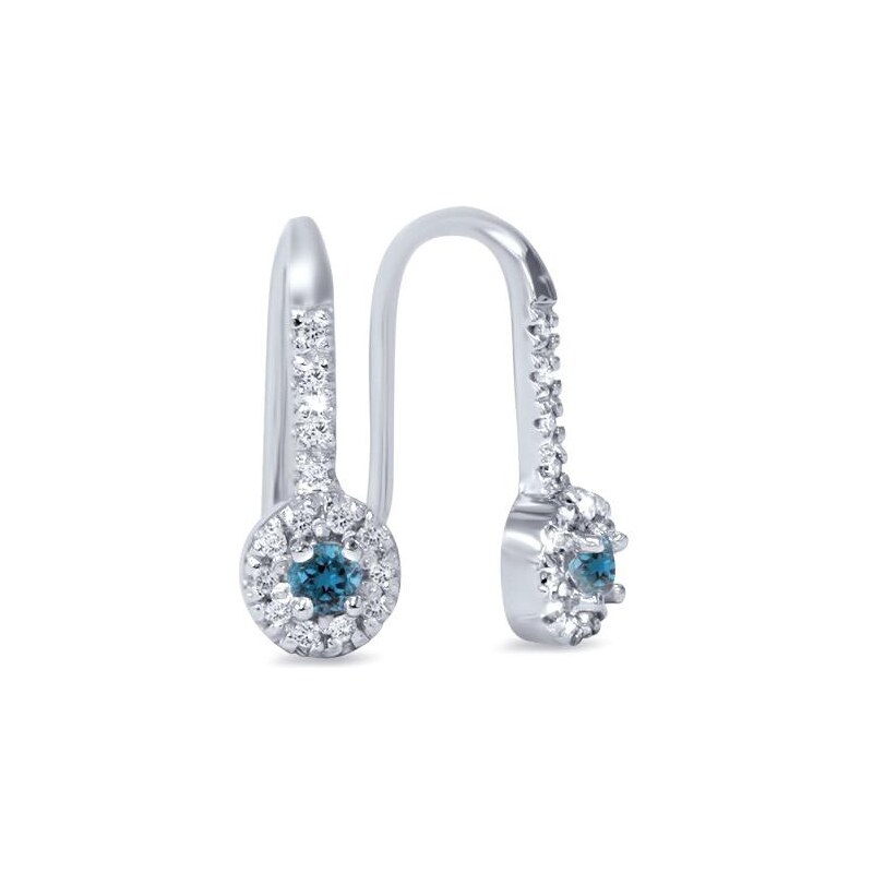 Eppi Hängende Ohrringe mit blauen Diamanten Sonali