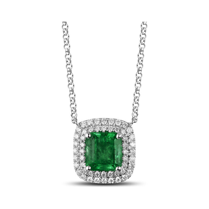 Eppi Halskette mit Smaragd und Diamanten Irene