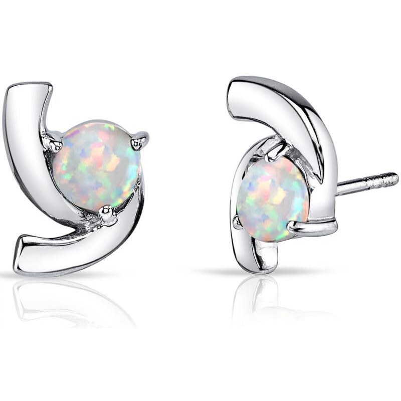 Eppi Zauberhafte silberne Ohrringe mit Opalen Labrinah