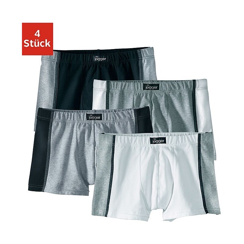 AUTHENTIC UNDERWEAR LE JOGGER Authentic Underwear, Boxer (4 Stück), sportiver Style aus elastischer Baumwoll-Stretch-Qualität