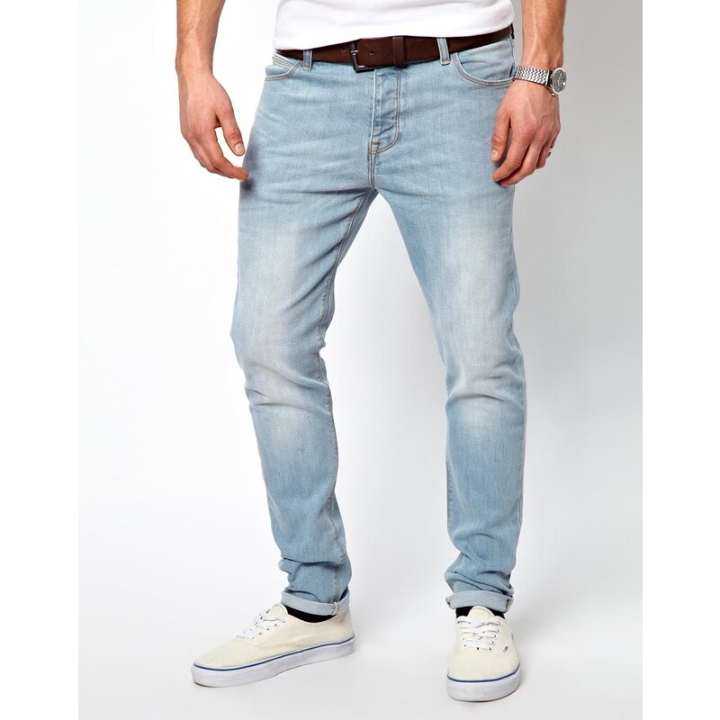 ASOS - Skinny-Jeans in hellblauer Waschung - Blau