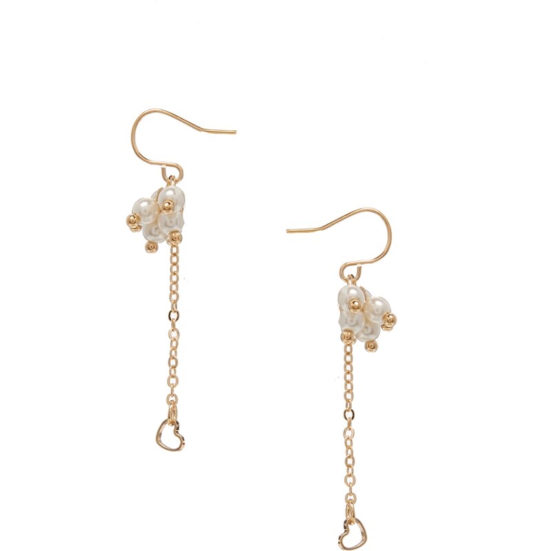 Asos Limited Edition Faux Pearl Heart Earrings