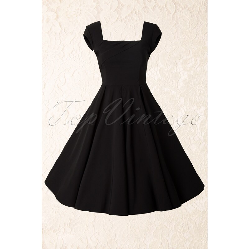 The Pretty Dress Company TopVintage exclusive ~ Cara Swing Dress in Black