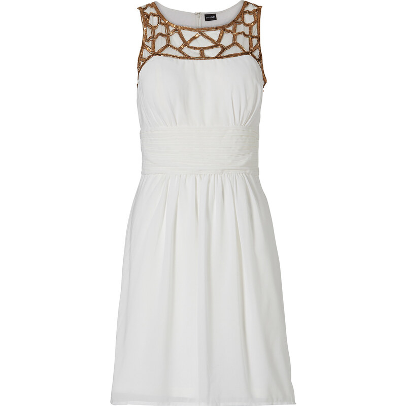 BODYFLIRT Kleid in weiß von bonprix