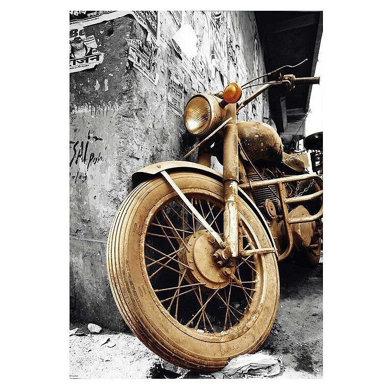 Wandbild, »Brown Motorcycles«, Premium Picture