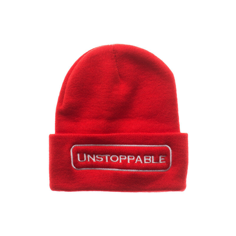UNSTOPPABLE NYC Beanie Red White