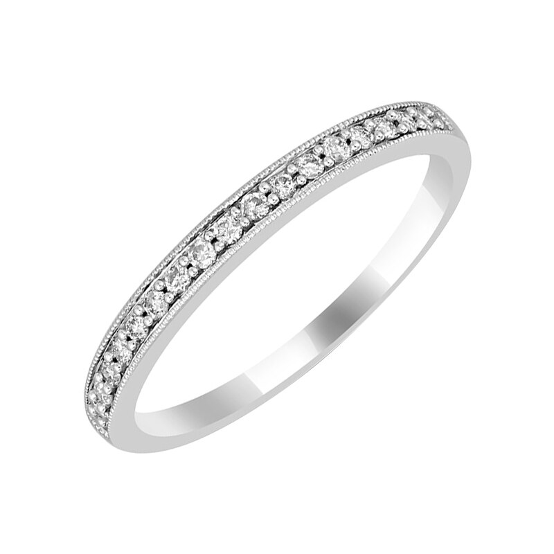 Eppi Goldener Eternity-Ring mit Diamanten halbbesetzt Minke