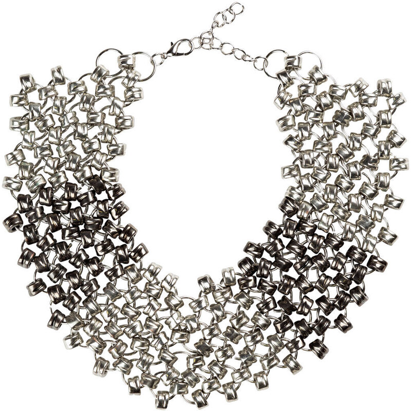 RUBIES AND ROCKS Statement-Kette SILVER COLLIER grau