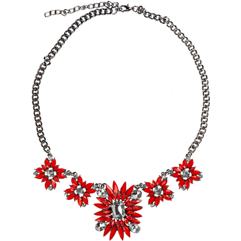 RUBIES AND ROCKS Statement-Kette RED BLOSSOM rot