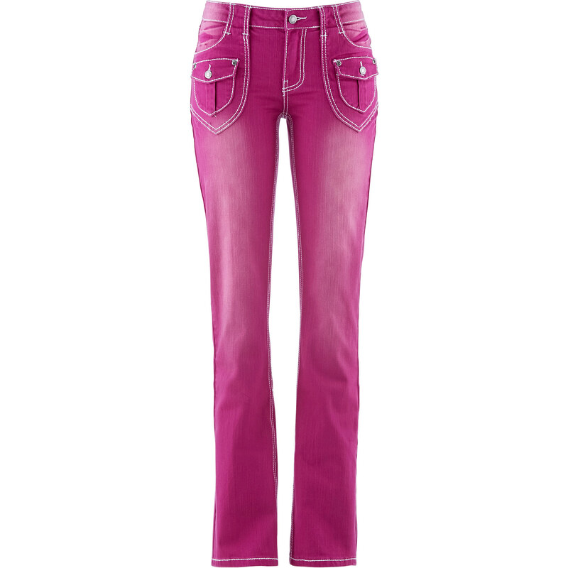 John Baner JEANSWEAR Stretch-Jeans BOOTCUT, Normal in pink für Damen von bonprix