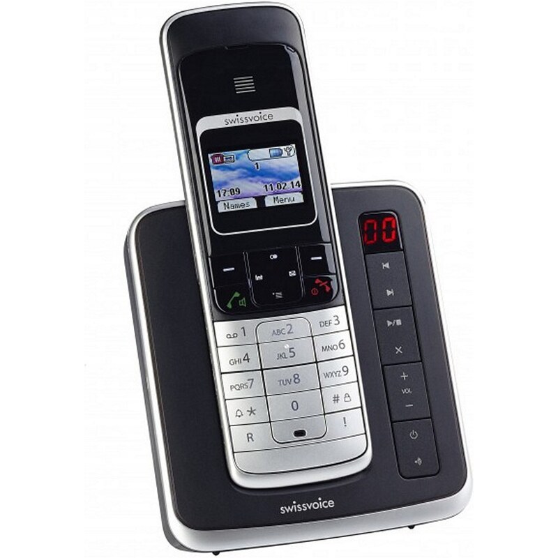 Swissvoice ISDN-Telefon schnurlos »Eurit 459 TAM Full Eco Mode, schwarz«