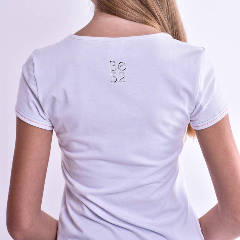 Be52 Sunrise T-shirt decorated with Swarovski crystals
