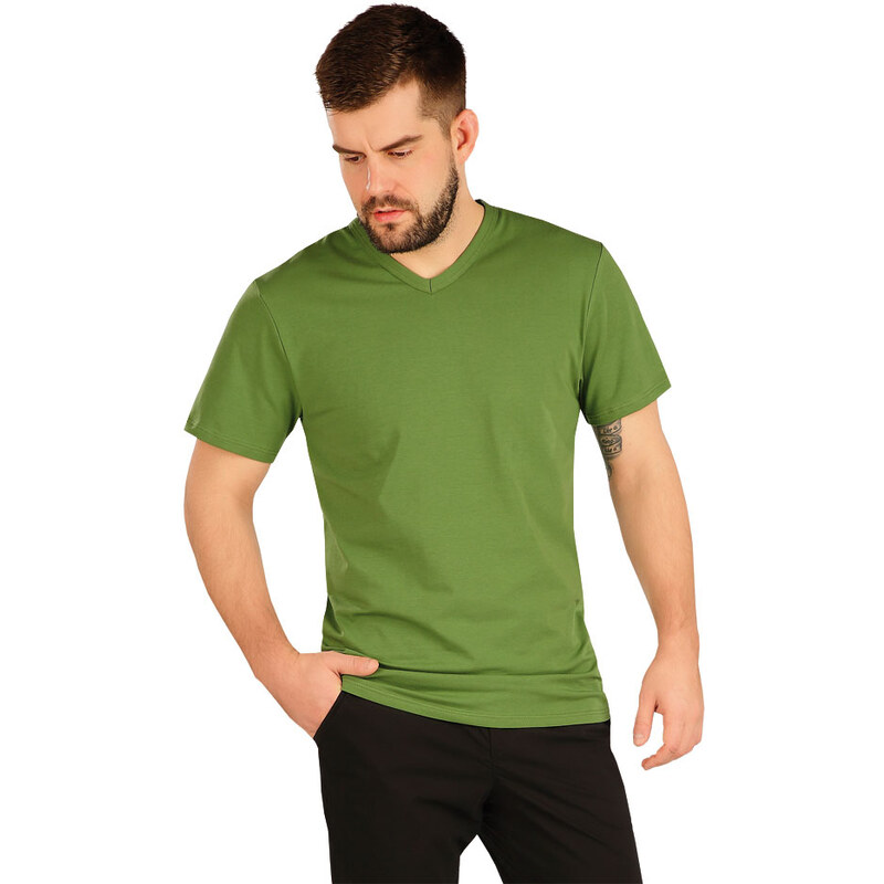 LITEX Herren T-Shirt, kurzarm. 5A360, gras grün