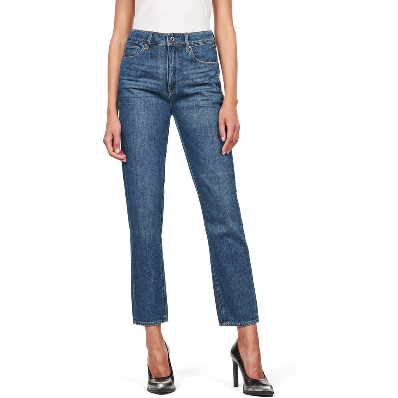 G-STAR RAW Damen 3301 High Straight 90's Ankle Colored Jeans, Mehrfarben (medium aged stone D09988-8973-6093), 26W / 32L